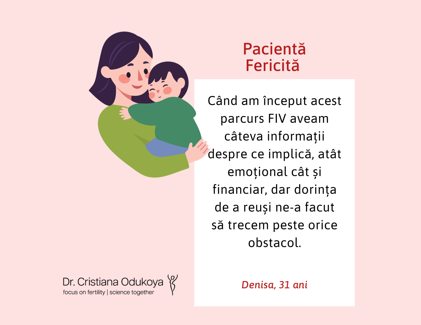Fertilizarea in vitro a dat rezultate excelente pentru Denisa, 31 ani - #IFVstories